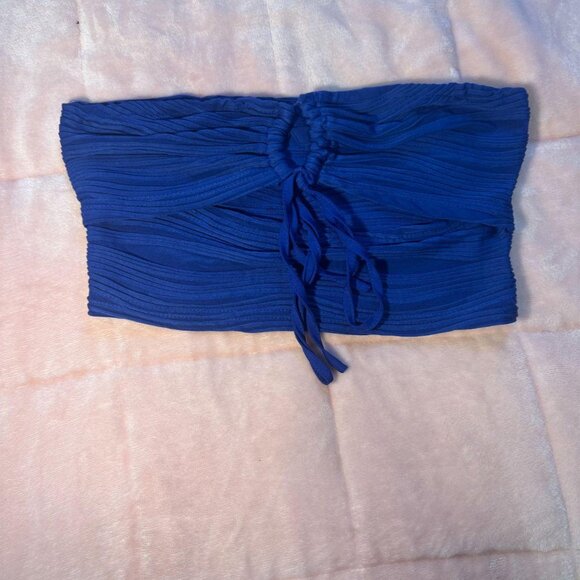 SHEIN Tops - SHEIN Drawstring Front Cut Out Tube Top